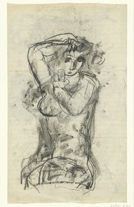 Mujer desnuda sentada