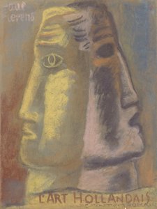 Diseño de portada para Paul Fierens, Lart Hollandais Contemporain, 1933 de Leo Gestel
