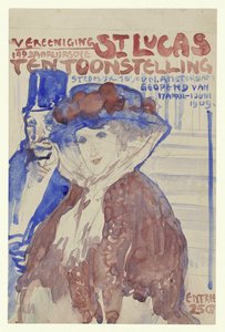 Diseño para la afiche de la 19ª exposición anual de Vereening St. Lukas en el Stedelijk Museum, Ámsterdam