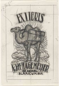 Diseño para un ex libris de Antonius Johannes Maria Hagemeijer de Leo Gestel