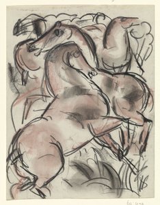 Caballos en la naturaleza de Leo Gestel