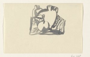 Bodegón con manzana y jarra de Leo Gestel