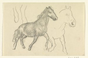 Dos caballos que corren de Leo Gestel