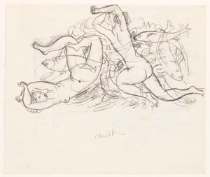 Dos mujeres desnudas y tres peces de Leo Gestel