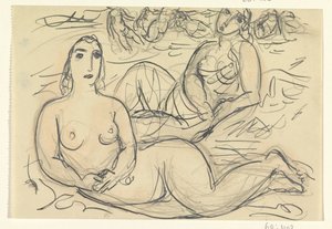 Dos mujeres desnudas en el agua