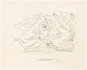 Dos mujeres desnudas, nadando de Leo Gestel