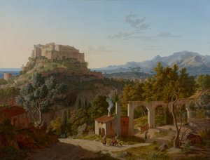Paisaje con el Castillo de Massa di Carrara, 1827