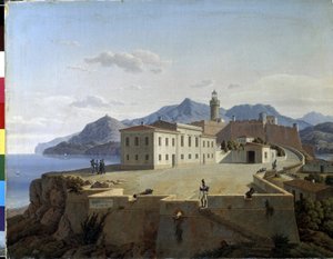 Napoleón Bonaparte en Portoferraio. Napoleón Bonaparte en Portoferraio. Napoleón Ier Bonaparte (1769-1821) en el exilio en Portoferraio (Italia) en 1814. Pintura de Leo Von Klenze (1784-1864) de Leo von Klenze