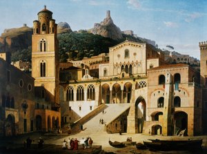 Plaza frente a la Catedral de Amalfi de Leo von Klenze