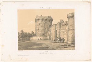 Vista de una de las torres del castillo de Dinan
Le château de Dinan (título en el objeto)
Francia contemporánea (título de la serie)
La France de nos jours (título de la serie en el objeto) de Leon Auguste Asselineau