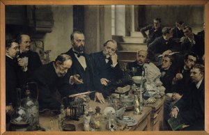 Henri Sainte-Claire Deville (1818-81) dando una conferencia, 1890 de Leon Augustin Lhermitte
