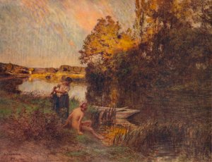 La Baigneuse de Leon Augustin Lhermitte