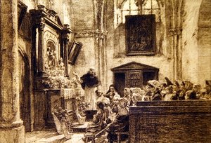 El mes de María en Charteve: mayo de Leon Augustin Lhermitte