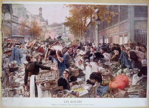 Les Halles, 1893 de Leon Augustin Lhermitte