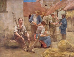 Pagando a los cosechadores de Leon Augustin Lhermitte