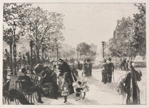 Jardines de las Tullerías de Leon Augustin Lhermitte