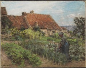 Regando el jardín, 1900 de Leon Augustin Lhermitte