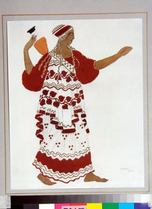 Ballets russes: ""Nymph"" Traje diseñado por Leon Bakst (1866-1924) para el ballet ""L