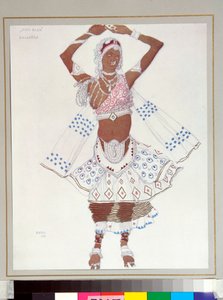 Ballets russes: ""bayadere"" Traje diseñado por Leon Bakst (1866-1924) para el ballet ""Le dieu Bleu"" de Michel Fokine