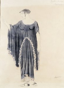 Diseño de vestuario para Edipo en Colono - Antígona, c. 1899 a 1909 de Leon Bakst