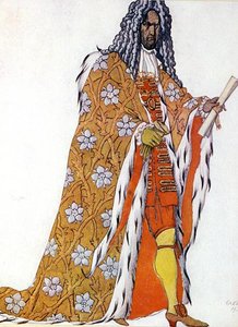 Diseño de vestuario para el maestro de ceremonias, de La Bella Durmiente de Leon Bakst