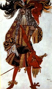 Diseño de vestuario para un Ministro, de La Bella Durmiente de Leon Bakst
