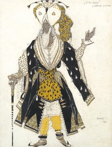 Diseño de vestuario para el Ballet Dios Azul de R. Hahn, 1911 de Leon Bakst