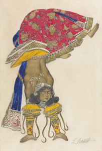 Diseño de vestuario para el Ballet Dios Azul de R. Hahn, 1912 de Leon Bakst