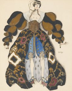 Diseño de vestuario para el Ballet La Leyenda de José de R. Strauss de Leon Bakst