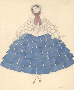 Diseño de vestuario para el ballet Carnaval de R. Schumann, 1910 de Leon Bakst