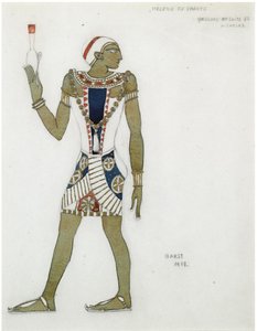 Diseño de vestuario para el ballet Hélène de Sparte por E. Verhaeren y D. de Séverac, 1912 de Leon Bakst