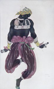 Diseño de vestuario para el ballet Sheherazade de N. Rimsky-Korsakov, 1910 de Leon Bakst
