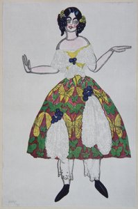 Diseño de Vestuario para el ballet La Tienda de Juguetes Mágicos de G. Rossini, 1919
