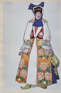 Diseño de vestuario para la ópera Sadko de N. Rimsky-Korsakov, 1917