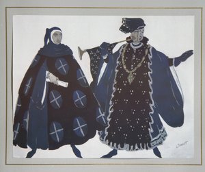 Diseño de vestuario para la obra El martirio de San Sebastián de Gabriele D