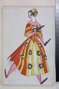 Traje para el ballet "La Boutique Fantasque" dirigido por Gioachino Rossini de Leon Bakst