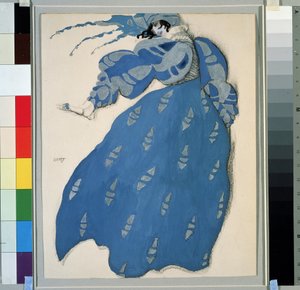Vestuario para el ballet "Les dames de bonne humeur" dirigido por Carlo Goldoni (1707-1793) de Leon Bakst