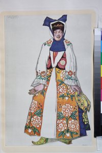 Traje para la ópera Sadko dirigida por Nicolas (Nikolai) Rimski Korsakov (Rimski-Korsakov) de Leon Bakst
