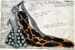 Hada Carabosse, diseño de vestuario para el ballet La Bella Durmiente de Tchaikovsky, principios del siglo XIX de Leon Bakst