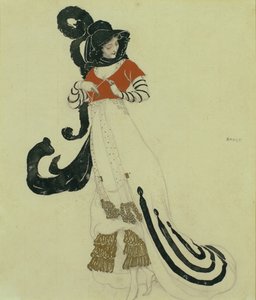 Diseño de disfraz de gala, c. 1914 de Leon Bakst