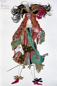 Galisson. Diseño de vestuario para el ballet La Bella Durmiente de P. Tchaikovsky, 1921 de Leon Bakst