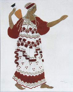 Ninfa. Diseño de vestuario para el ballet La tarde de un fauno de C. Debussy, 1912 de Leon Bakst
