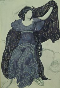 Ninfa Eco. Diseño de vestuario para el ballet Narciso de N. Tcherepnin, 1911 de Leon Bakst