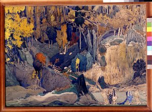 Diseño de escenario para "Preludio a la tarde de un fauno", 1912