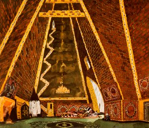 Diseño de Escenario para Thamar, ballet de Mily Balakirev