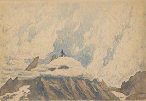 Diseño de escenario para el ballet La condenación de Fausto de Hector Berlioz, principios de los años 1920 de Leon Bakst