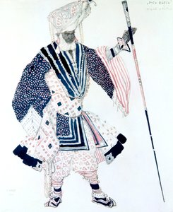 El Sumo Sacerdote Le Grand Prêtre, diseño de vestuario de ballet, 1911 de Leon Bakst