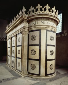 El pequeño templo del Santo Sepulcro en la Capilla Rucellai, 1467