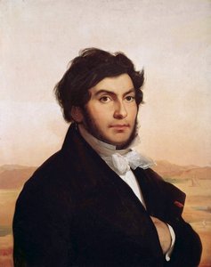 Retrato de Jean-François Champollion (1790-1832), egiptólogo francés, descifrador de jeroglíficos. Pintura de Léon Cogniet (1794-1880). Museo del Louvre de Léon Cogniet