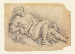 Baco Durmiendo (después de Poussin) de Leon Dabo